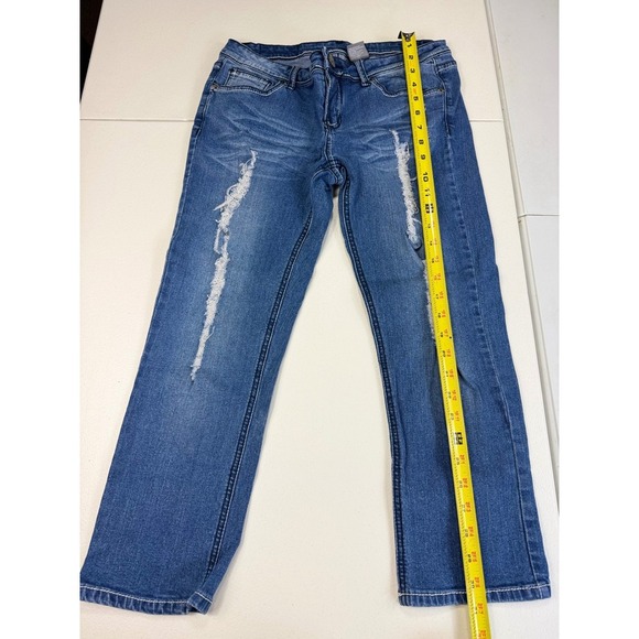 Sowdgirl Jeans Women's Size 9 Blue Denim Distressed Whiskered Wash - Picture 5 of 8